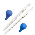 4-Pack Graduated Glass Pipettes with Rubber Caps