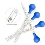 4-Pack Graduated Glass Pipettes with Rubber Caps