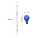 4-Pack Graduated Glass Pipettes with Rubber Caps