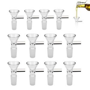 12 Pcs Glass Funnels with Handle for Lab Use
