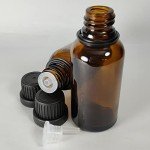 24 Pack of 1oz Amber Glass Dropper Bottles