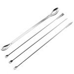 Stainless Steel Micro Lab Sampling Scoop Set (4)