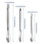 15-Piece Stainless Steel Lab Spoon and Spatula Set