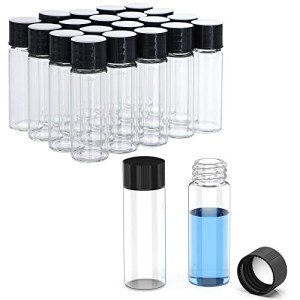 100 Pack of 4ml Clear Glass Vials with Caps