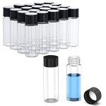 100 Pack of 4ml Clear Glass Vials with Caps