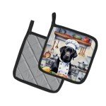 Black Labrador Retriever Chef Pot Holders Set