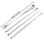 Stainless Steel Micro Lab Sampling Scoop Set (4)