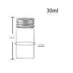 30ml Clear Glass Vials with Aluminum Caps - 30 Pack