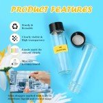 100 Pack Clear Glass Vials with Screw Caps