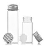 30ml Clear Glass Vials with Aluminum Caps - 30 Pack