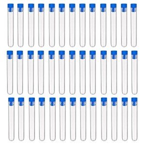 100 Pack 5ML Clear Plastic Test Tubes with Caps