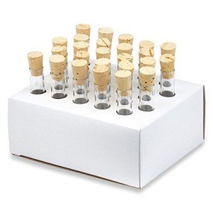 Borosilicate Test Tubes with Cork Stoppers, 25 Pack
