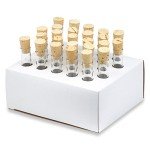 Borosilicate Test Tubes with Cork Stoppers, 25 Pack