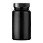 Dark Amber Plastic Pill Bottles - 12 Pack