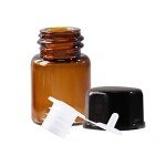 100 Pack Amber Glass Sample Bottles with Caps