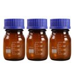 100ml Amber Glass Bottles with Caps - 3 Pack