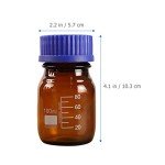100ml Amber Glass Bottles with Caps - 3 Pack