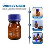 100ml Amber Glass Bottles with Caps - 3 Pack