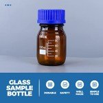 100ml Amber Glass Bottles with Caps - 3 Pack