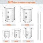10-Piece Glass Measuring Beaker and Cylinder Set
