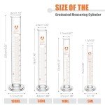 10-Piece Glass Measuring Beaker and Cylinder Set