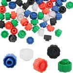 100PCS Mixed Color Syringe Tip Caps for Labs