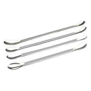 4-Piece Stainless Steel Micro Lab Scoop Set