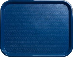 Blue Patterned Cafeteria Tray for Fast Food