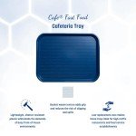 Blue Patterned Cafeteria Tray for Fast Food