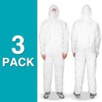FURWEY Disposable Hazmat Suits - 3 Pack