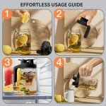 64 oz Glass Mason Jar Pitcher with Pour Spout