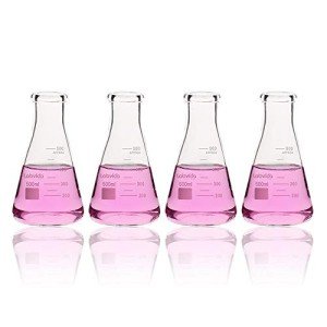 Labvida 500ml Narrow Mouth Glass Erlenmeyer Flasks