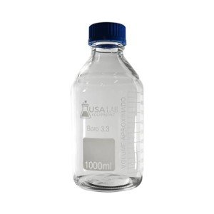 1000 ML Round Media Bottle with GL45 Cap