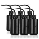 6-Pack 250ml Narrow Mouth Squeeze Bottles (Black)