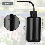 6-Pack 250ml Narrow Mouth Squeeze Bottles (Black)