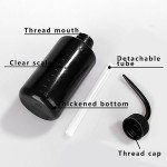 6-Pack 250ml Narrow Mouth Squeeze Bottles (Black)