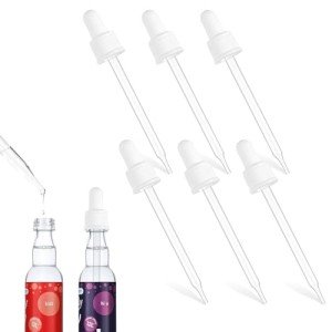 6 Glass Dropper Pipettes with Silicone Handles