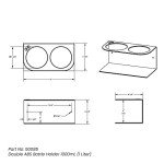 Double Bottle Holder for 1L Laboratory Bottles
