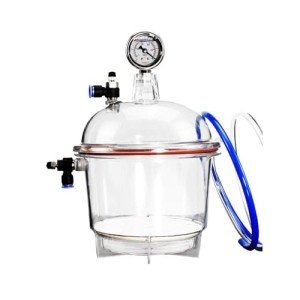 250MM Polycarbonate Vacuum Drying Desiccator with Gauge