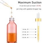 4 oz Pink Dropper Bottles with Labels - 2 Pack