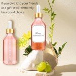 4 oz Pink Dropper Bottles with Labels - 2 Pack