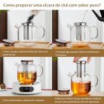 Borosilicate Glass Teapot with Infuser - 40oz