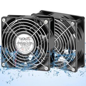 High Airflow Waterproof Cooling Fan 2-Pack