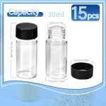 15 PCS 30ML Borosilicate Glass Vials with Caps