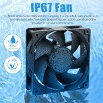 High Airflow Waterproof Cooling Fan 2-Pack