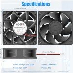 High Airflow Waterproof Cooling Fan 2-Pack