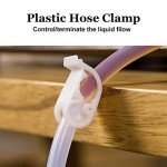 Adjustable 5-Pack Plastic Tubing Clamps for Labs