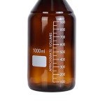 4 Amber Borosilicate 1000 mL Graduated Lab Bottles