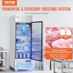 VEVOR 19.32 Cu.ft Stainless Steel Upright Freezer