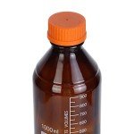 4 Amber Borosilicate 1000 mL Graduated Lab Bottles
